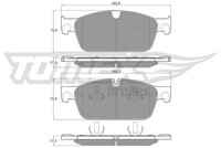 Tomex Brakes Bremsbelagsatz, Scheibenbremse TX 19-50 FüR MERCEDES-BENZ