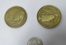 B.A.S.S. Bass Collectors Series  Coins Medallions Persuit and The Duel Fish
