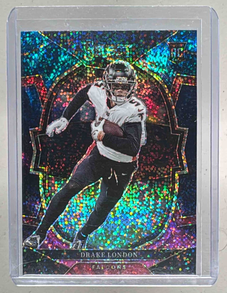 Drake London 2022 Panini Select #35 Cosmic Prizm SSP Rookie RC Concourse