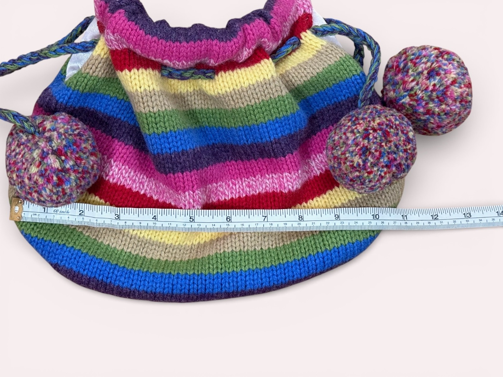 Gap Multi-Colour Rainbow Knit Pattern Bag Crazy S… - image 15
