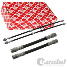 4x FEBI BREMSSCHLAUCH VORNE + HINTEN passend für VW POLO 9N_ SKODA FABIA I II
