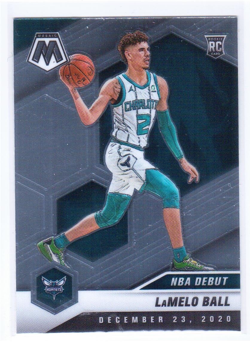 LaMelo Ball RC 2020-21 Panini Mosaic NBA Debut Rookie Charlotte Hornets