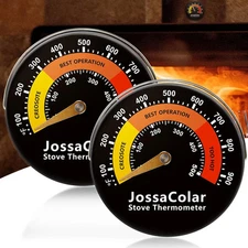 Wood Stove Thermometer Magnetic Pipe Thermometers 2 pcs, multicolor 