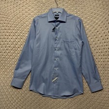 Pronto Uomo Slim Fit Dress Shirt Mens 15 32/33 Long Sleeve Non-Iron Button Up