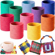 1000 PCS Weaving Loom Loops with Storage Bag-10 Color Potholder 7 inch Durabl