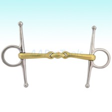 Full Cheek Curved Copper Mix Lozenge Mouthpiece Snaffle Link Horse Bit BT-160