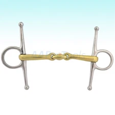 Full Cheek Curved Copper Mix Lozenge Mouthpiece Snaffle Link Horse Bit BT-160