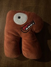 Alphabet Lore Plush  Brown   Letter R w Eyes  Mouth Stuffed Pillow 7"