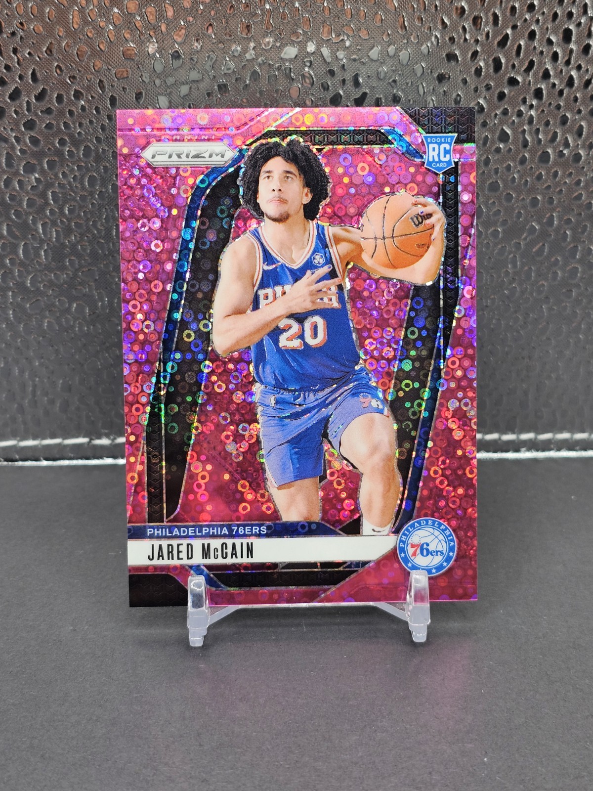 2024 Panini Prizm Jared Mccain Pink Fast Break Prizm Rookie /50 #222 76ers