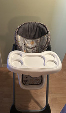 Baby Trend Foldable High Chairs, Gray and White, with Tray for Baby Feeding