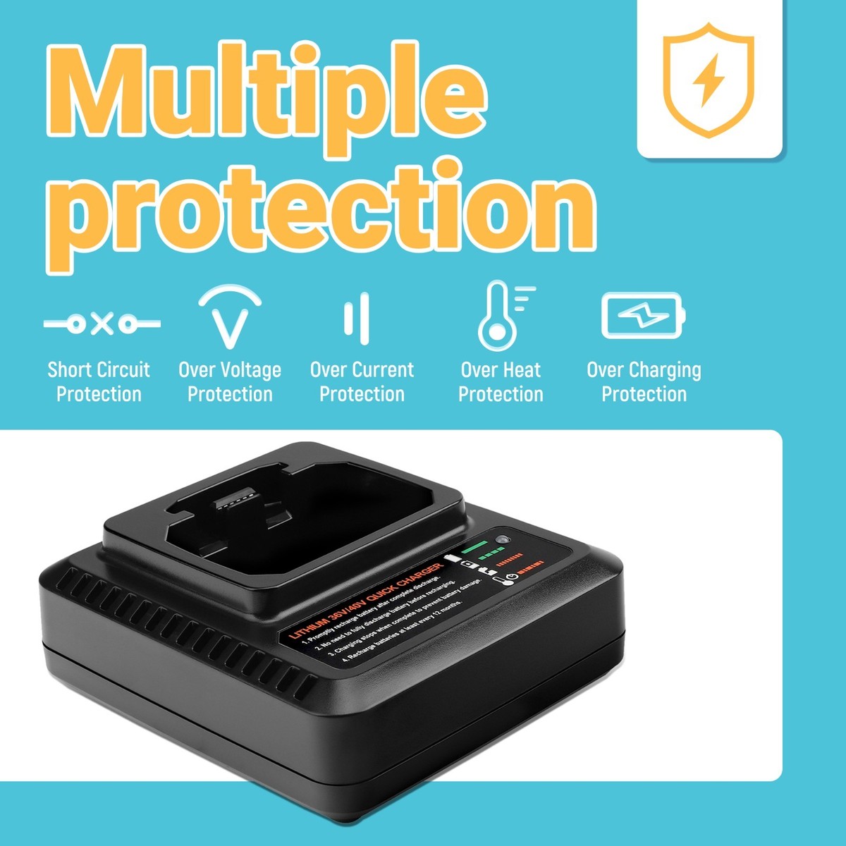 GOOALITY Ladegerät LCS36 LCS40 Ersatz für Black und Decker
