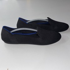 Rothy's Slip On Loafer Flats Women's 8 Black Knit Round Toe Casual Comfort