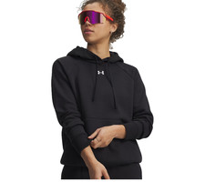 Under Armour Women's Rival Fleece Hoodie Sweatshirt Black Size Small