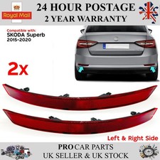 2x Rear Bumper Reflector Left Right For Skoda Superb 2015 - 2020 3V5945106