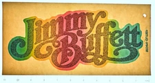 Original VINTAGE 1970s Heat Transfer | Jimmy Buffett Rainbow Glitter Logo