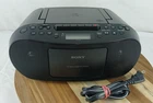 Sony CFD-S50 CD/Cassette-recorder/AMFMRadio/Audio IN TESTED CLEAN
