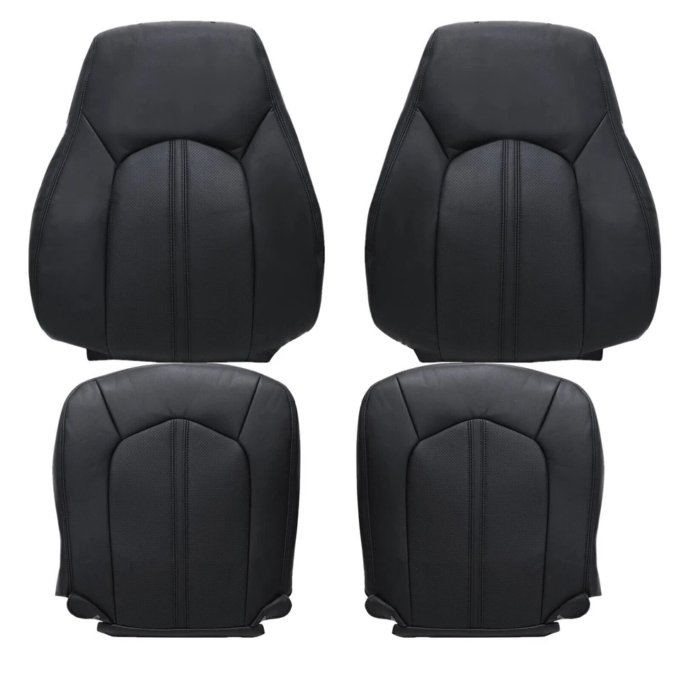4PCS/Set Front Driver & Passenger Leather Seat Cover For Cadillac CTS 2008-2013 - Image 3 of 4