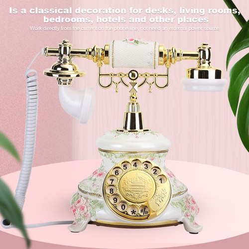 Drehbares Zifferblatt Antike Telefone Retro Country Style Vintage Mobilteil Kit - Bild 2 von 15