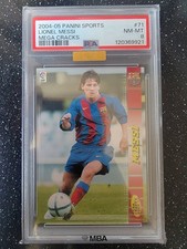 2004 PANINI SPORTS MEGA CRACKS #71 LIONEL MESSI ROOKIE RC PSA 8 MBA Gold Diamond