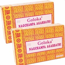 NAG CHAMPA von GOLOKA die Gelben BIG PACK 24x 16g RäucherSTÄBCHEN