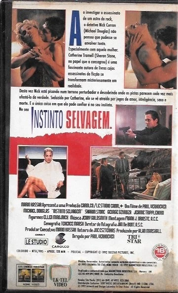 VHS: Basic Instinct (1992) w/ Sharon Stone; Michael Douglas (uncensored edition) - Image 3 of 3