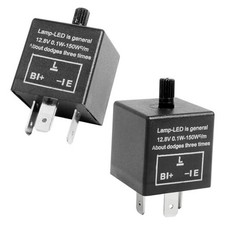 PCS CF13KT LED Flasher Relay, Adjustable LED Flasher Relay 3 Pin 1V Flasher 2