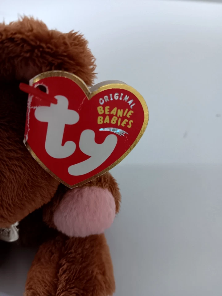 Ty Original Beanie Babies Pooky the Teddy Bear 5” Plush Toy 2004 Tag Not Perfect - Image 3 of 3