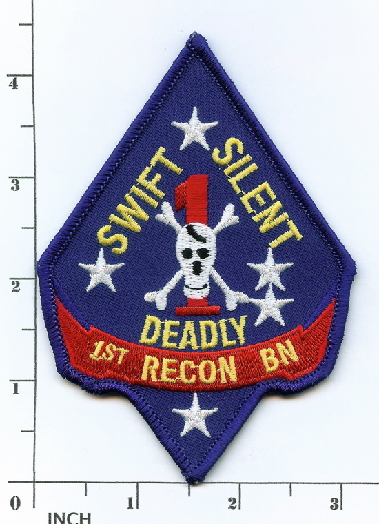 USMC Marines LARGER 1st Recon Battalion VIETNAM style PATCH Swift-Silent-Deadly!
