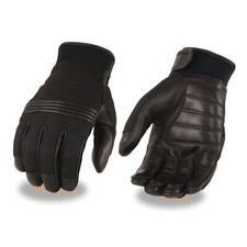 Milwaukee Leather 7517 Men's Leather/Mesh Flex Knuckles Motorcycle Rider Gloves