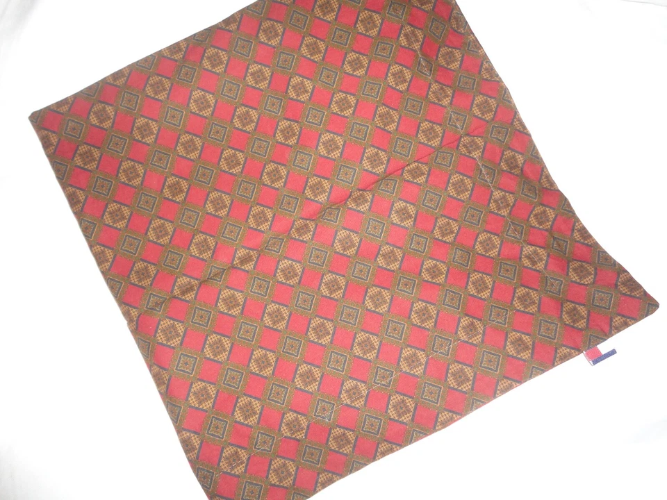 TOMMY HILFIGER FOULARD ROJO VERDE AZUL (1) EURO ALMOHADA FARSA 26 X 26 Foto 2 de 4