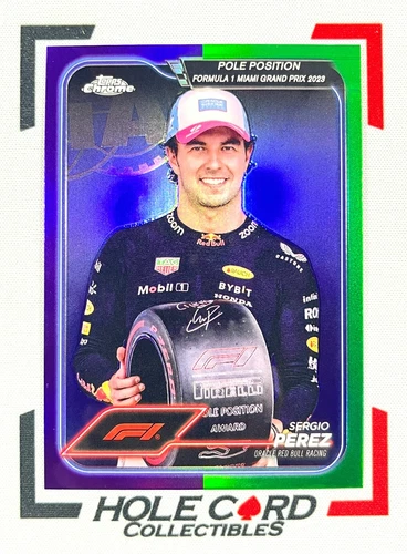 SERGIO PEREZ 2024 Topps Chrome Formula 1 F1 #156 Purple Green (2)