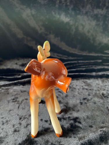 Vintage BAMBI Disney Productions Green Butterfly Figurine Ceramic Japan - Imagen 5 de 5