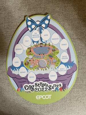 Disney Epcot Eggstravaganza 2022 Map New Redeemed spaceship earth Mickey Mouse