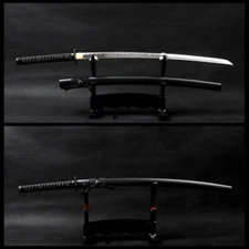 All Black Katana Battle Ready T10 Japanese Samurai Razor Sharp Functional Sword