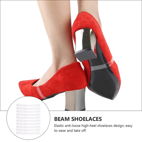 5 pares de cordones transparentes para zapatos de tacón alto fáciles de usar - Imagen 8 de 12