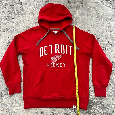 Hoodie Detroit Red Wings Mens M NHL Spellout Logo Hockey Pullover Fanatics