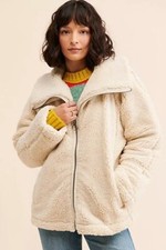 Free People Raya Cosy Coat Ivory Bnwt Size Medium "as Featured In Elle Magazine"