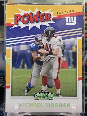 Michael Strahan 2021 Panini Contenders Power Players Silver #PP-MST /99 7Q