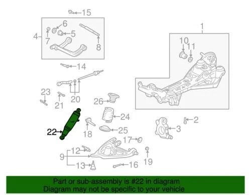 Amortiguador genuino GM 2002-2007 Buick Pontiac CXL Rendezvous Aztek 15233488 Foto 3 de 3