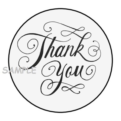 30 THANK YOU ENVELOPE SEALS LABELS STICKERS 1.5" ROUND PARTY FAVOR ...