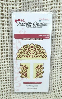 Spellbinders Heartfelt Creations LAYERED ELEGANT SWIRL Die HCD-716 ~ NEW