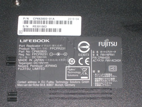 Fujitsu Docking Station, Port Replikator, Modell FPCPR231, PN CP662803 - Bild 2 von 2