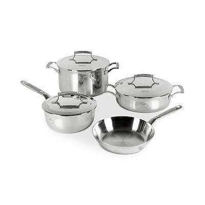 Saveur Selects Tri-Ply Stainless Steel Pots with Lid & Pans 7-Piece Cookware Set