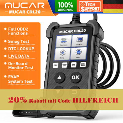   MUCAR CDL20 Fehlercode Lesegerät Profi Diagnosegerät Auto Scanner OBD2 KFZ DE