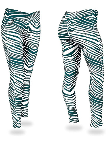 Женские леггинсы Zubaz NFL Philadelphia Eagles с принтом зебра для женщин