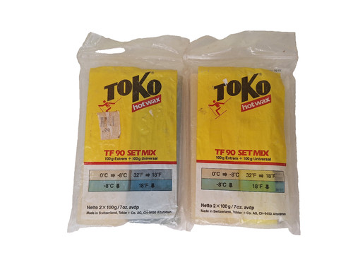 TOKO TF 90 Hot Wax Blue and Yellow Bars