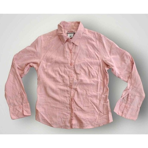 Columbia Women's Embroidered Button Up Shirt Pink Size M eBay