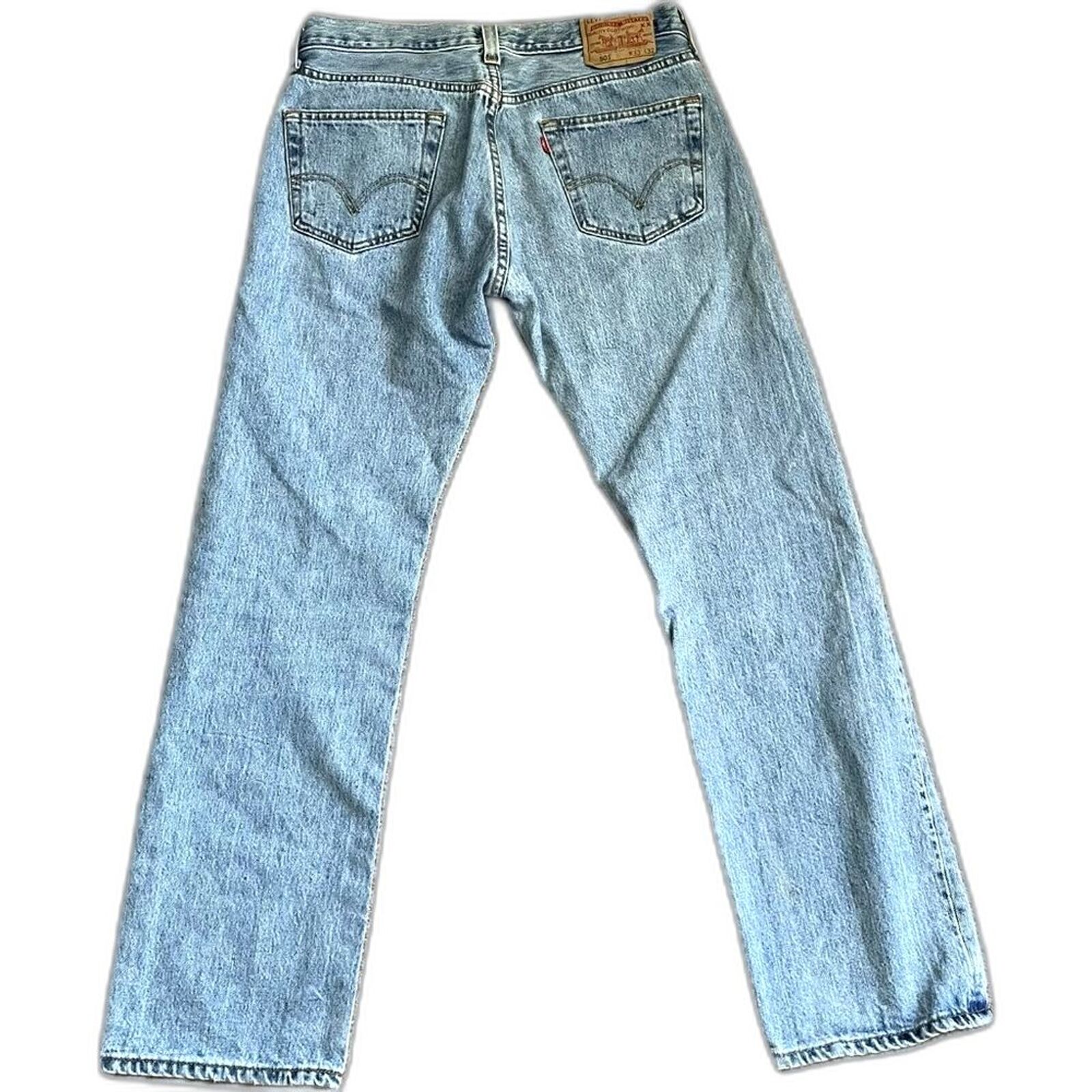 Levi’s 501 Straight Leg Button-Fly Stone Wash 201… - image 2