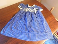 Nannette Vintage Toddler Dress Flocked Polka Dot Cherry Ribbon Bodice Sheer