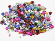 Craft Gems in Bulk Flat Back Jewels Over 1000 Pieces